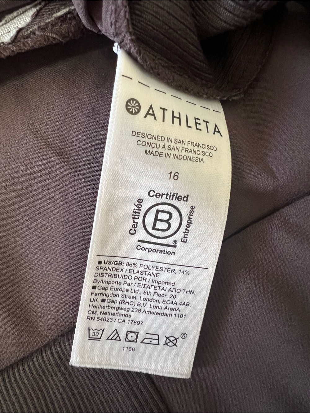 Athleta Brooklyn Dark Purple Ankle Pant Tapered Travel Work - Picture 8 of 8